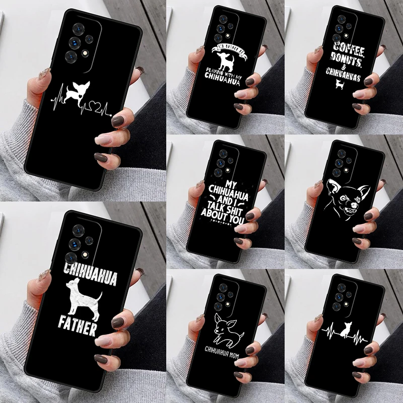 Heartbeat Chihuahua Puppy Dog Custodie Per Telefoni Funda Per Samsung Galaxy A13 A53 A73 A12 A22 A32 A52 A51 A71 A80 A91 Coque