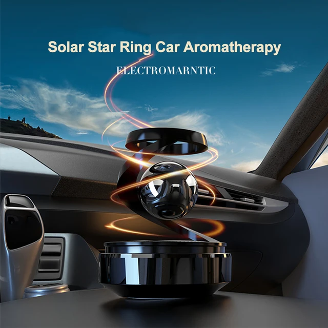 Solar Car Air Freshener Supplies Solar Rotation Suspension Interiors Accessories Auto Flavoring Car Perfume Deodorant Diffuser 1