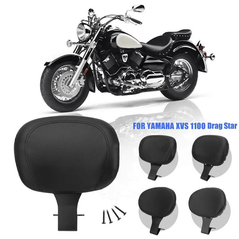 

Leather Backrest Rider Motorcycle Accessories Driver Sissy Bar Backrests For Yamaha V Star 1100 XVS 1100 Drag Star 1998-2018