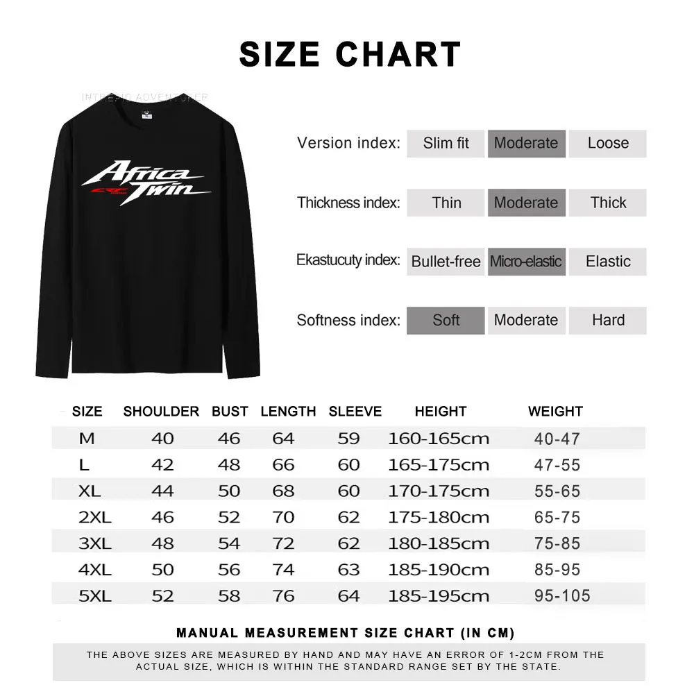 Motorcycle Motorbike Cotton Casual Top Tee Printed Tops Tee New T-Shirt FOR Honda Africa Twin Crf 1000 L Crf1000