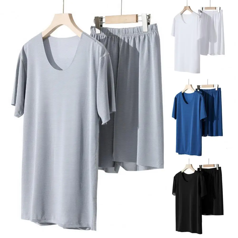 Conjunto De Pijama Masculino BOSS - Camisa E Calça Com Detalhe Ombré, Algodão Confortável