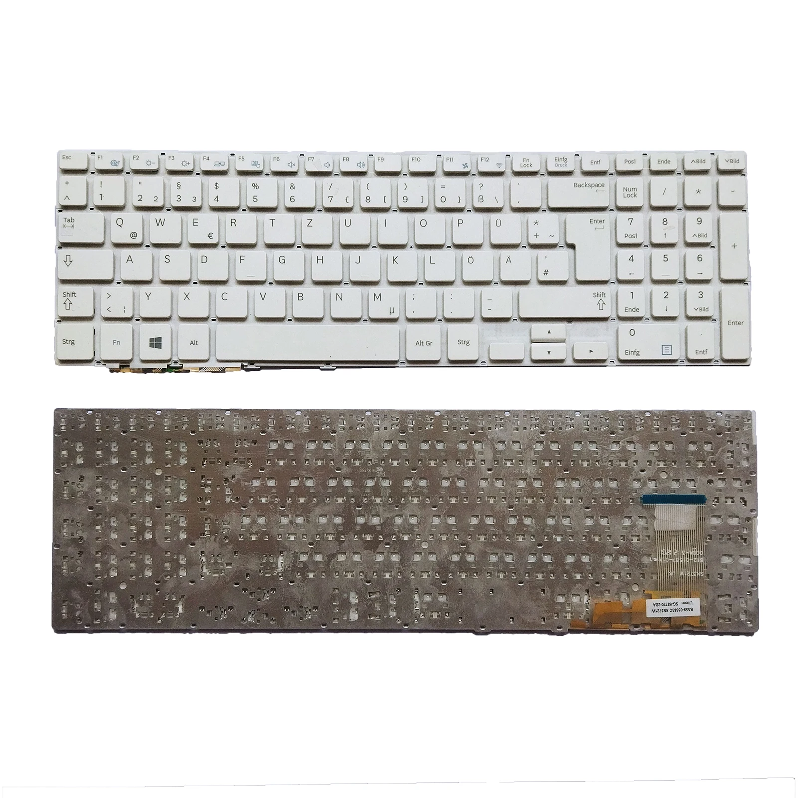 

New for Samsung 370R5E 510R5E 450R5E 450R5V 470R5E keyboard GR no frame White
