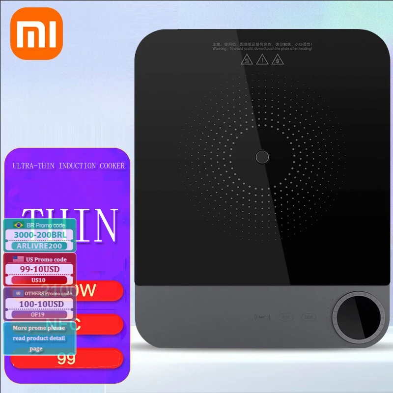 Ультратонкая индукционная плита XIAOMI Mijia 2100 Вт для домашней индукционной плиты 23