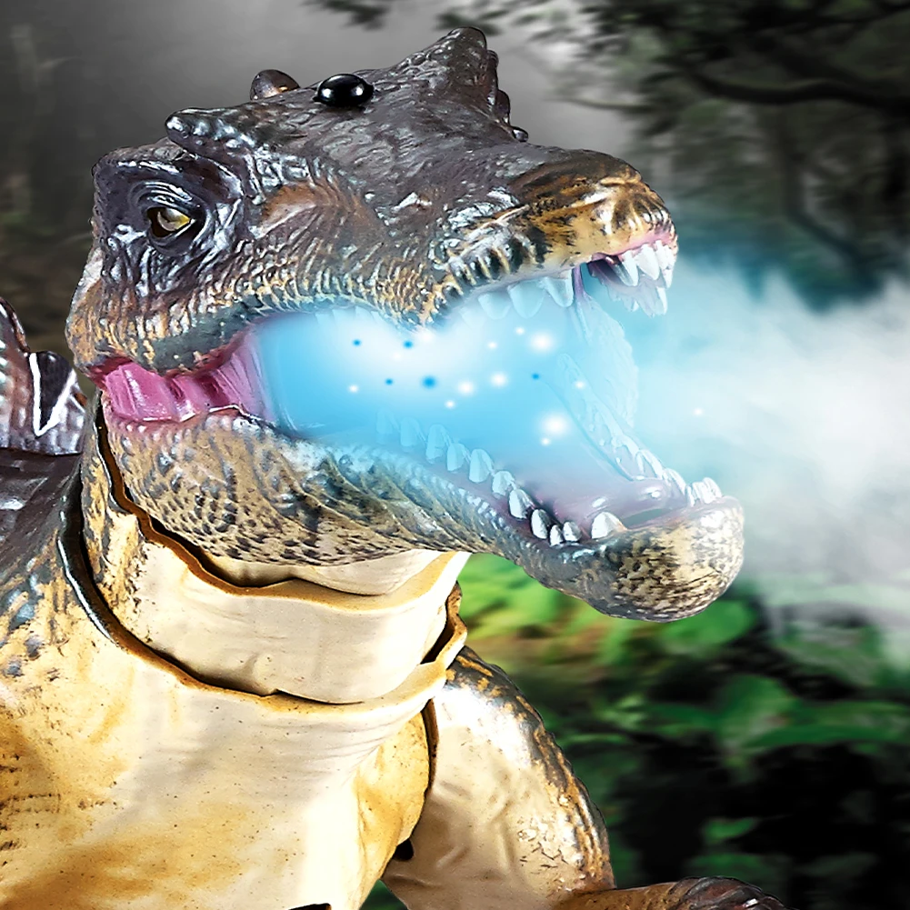 RC Spinosaurus toys will walk sound, light, electricity, large mob spray dinosaur simulation best Christmas gift 5