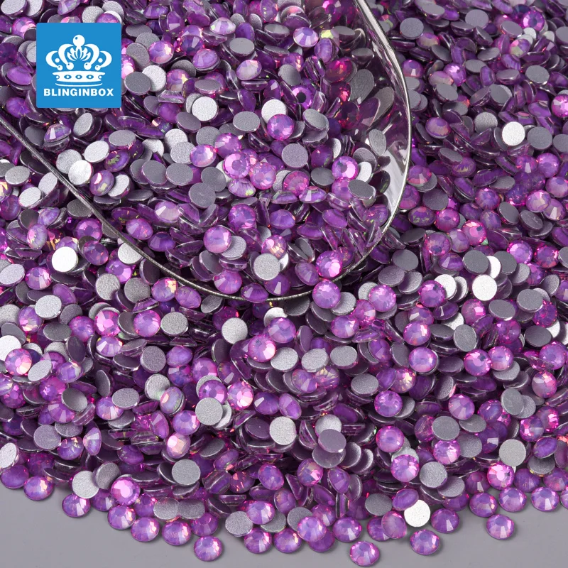 SS3-SS50 Lavender Crystal Non Hotfix Rhinestones for Nail Charm Bling Crystal Opal Series Super Glitter Glass Flatback Crystals 3