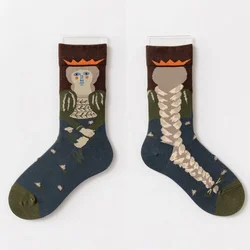 Vibrant Cartoon Graffiti Fashion Cotton Socks - Winter Warmth & Comfort for Men and Women (01)