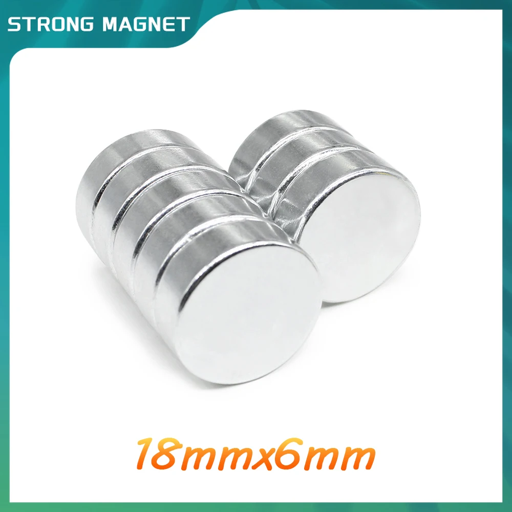 2/5/10/20/30PCS 18×6 Neodymium Disc Magnets 18x6mm Thick Cylinder Search Magnet Strong 18m*6 Round Permanent Neodymium Magnets