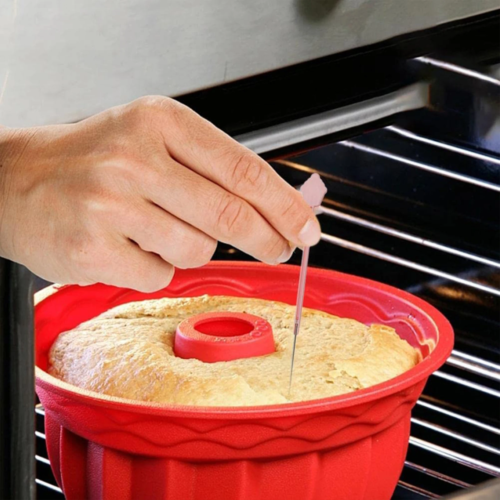 Stainless Steel Stick Needle Cake Tester Foldable Cake Testers For Baking Doneness For Chiffon Cakes Kitchen Bakeware Tools