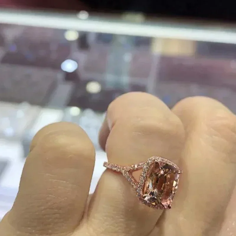 New Best-Selling Rose Gold Inlaid Yellow  Ring Creative Temperament Ladies Exquis | ChicGrl