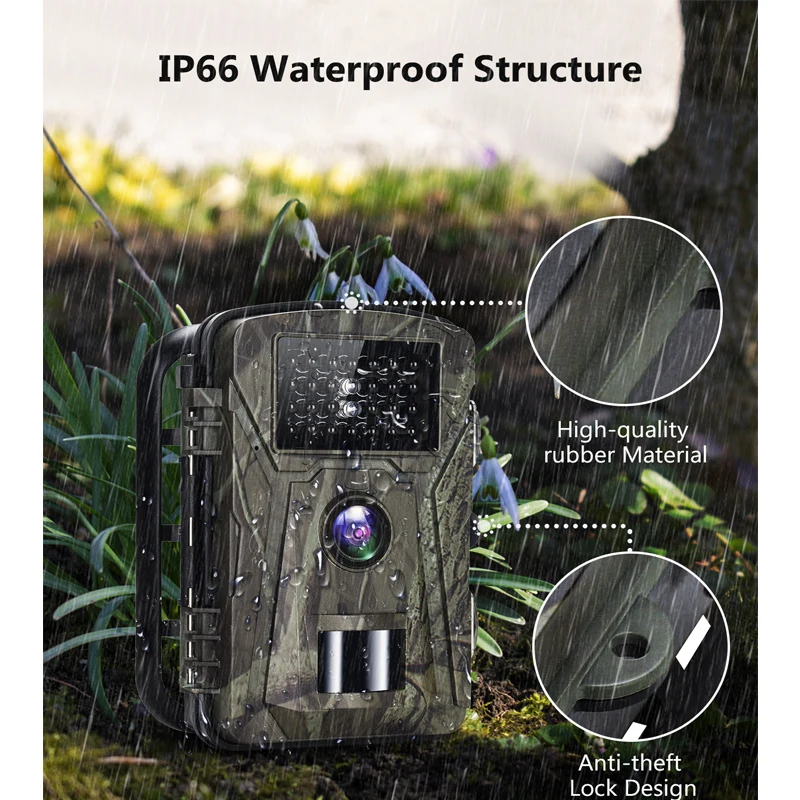 Outdoor Hunting Trail Camera 36MP 2.7K Wild Animal Detector HD Waterproof Monitoring Infrared Cam Night Vision Photo Trap