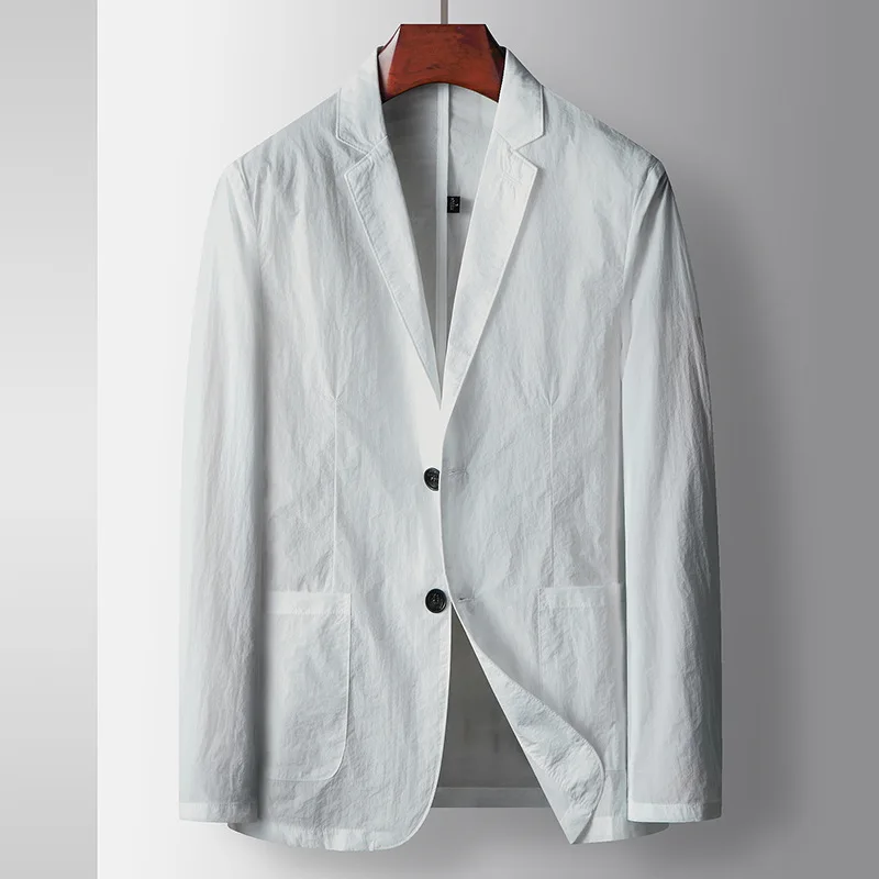 

2805-R-Spring and autumn senior design sense of the minority loose trendy handsome men's white suit