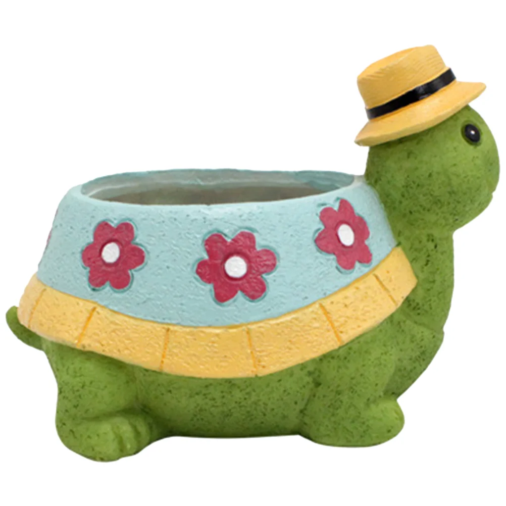 

Turtle Succulent Flower Pot Cute Turtle Succulent Pot Planter Resin Planter for Garden