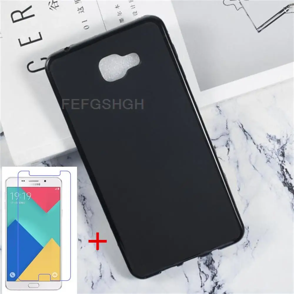 Custodia Morbida Antiurto In Tpu Per Samsung Galaxy A9 Pro 2016 A910 A9100 A910F Sm-A910F Copertura In Silicone Paraurti In Vetro Temperato