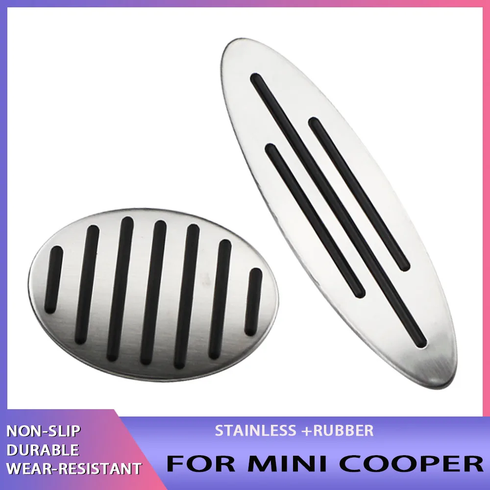 Stainless Steel Pedal Cover Stainless Steel Accelerator Gas Brake Clutch Pedal Pad Cover for All Mini Cooper Models R52-F57