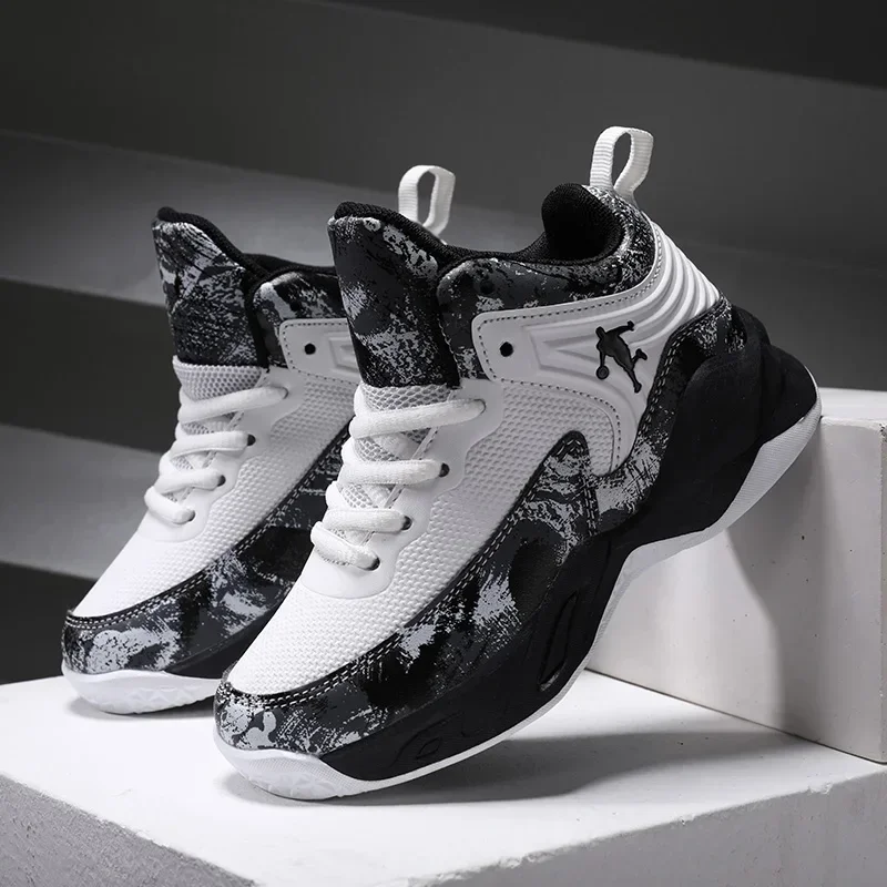 Durable Boys' Non-Slip Basketball Sneakers - Thick Sole Sports Footwear