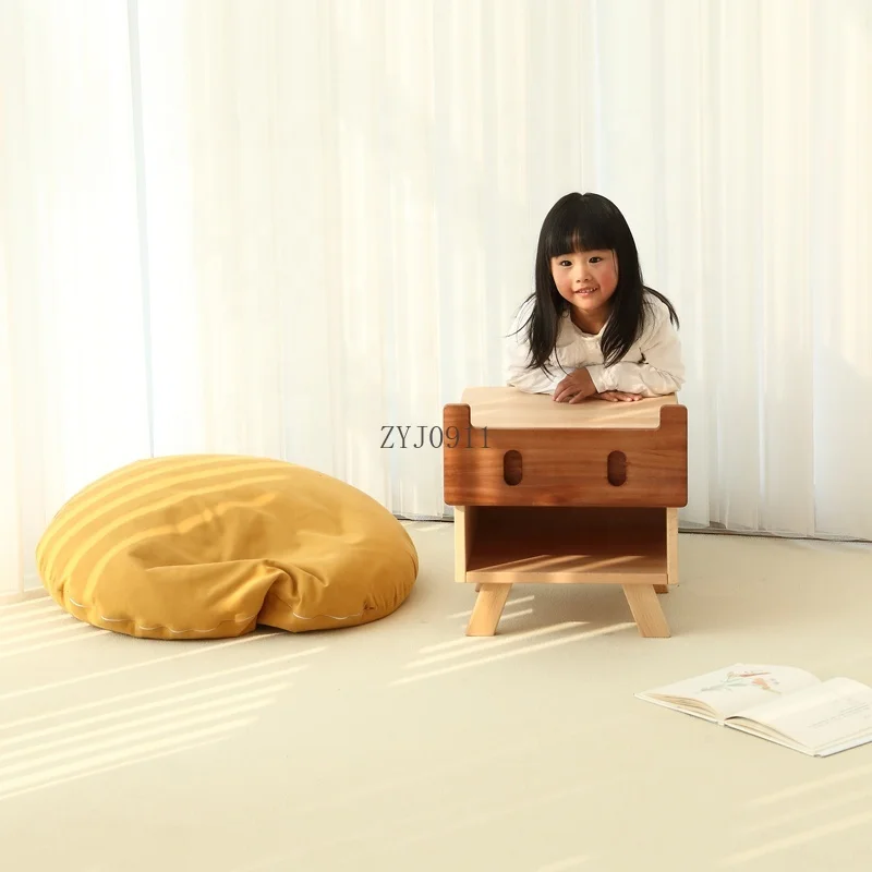 *Children's bedside cabinet Modern minimalist bedside storage cabinet table