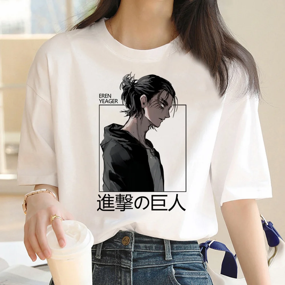 

Attack on Titan tshirt women designer manga Japanese top female designer clothes