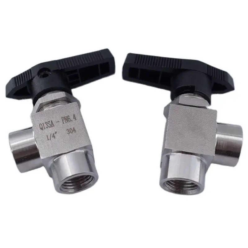 Right angle Ball valve 1/8" 1/4" 3/8" 1/2" female G thread stainless