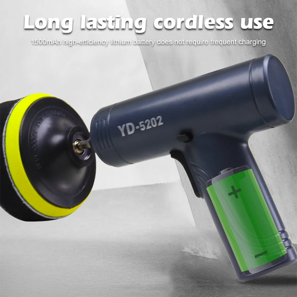 Wireless Car Polishing Machine USB Rechargeable Cordless Car Polisher With Electric Sander Waxing Machine Accessories