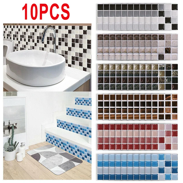 Floor Tile Stickers Waterproof  Tile Sticker 10x10cm - 10pcs Retro  Waterproof Tile - Aliexpress