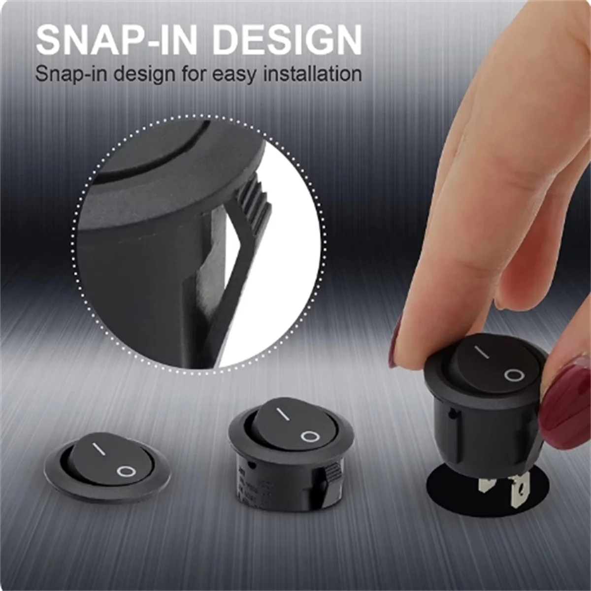 Interruttori A Bilanciere ON/OFF - 10 Pezzi - 12V 6A/250V - Mini Interruttori Levetta Per Auto E Barche