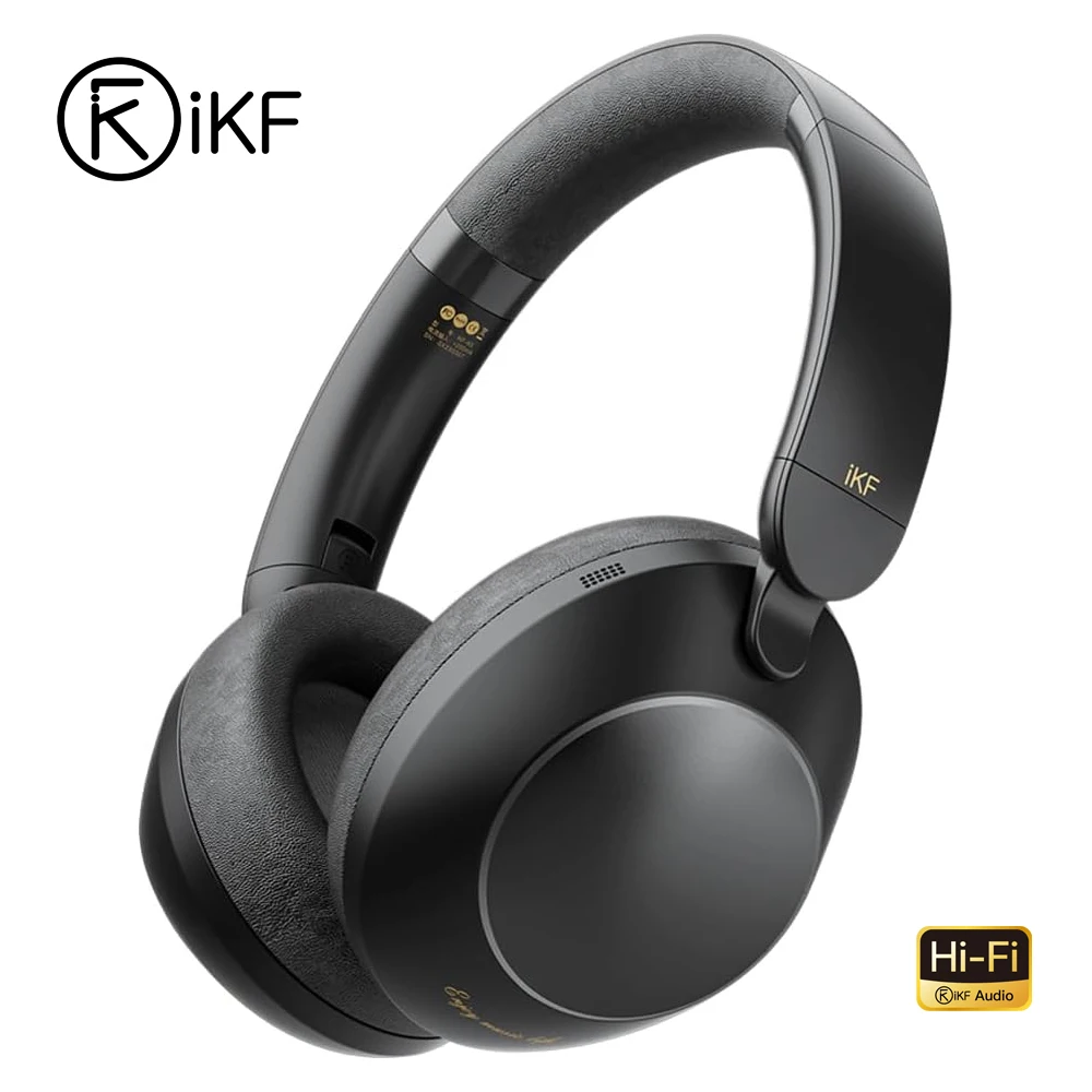 

iKF-K5 HiFi Bluetooth Headphone Wireless AI anti-wind noise Earphones Active Noise Canceling Headset With 2 microphone 100h play