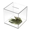 Transparent Acrylic Piggy Bank Compact Saving Pot Coin Jar Daily Use Container Money Supply Change Box Break to Open 2