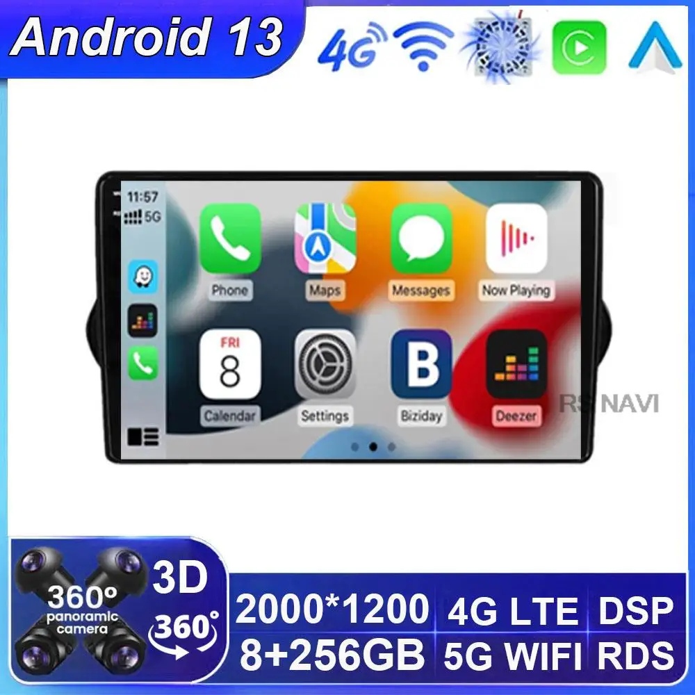 Per Fiat Egea Tipo 2015 - 2018 2Din Autoradio Stereo Multimedia Lettore Dvd Navigazione Android 13 Auto Carplay Audio Per Auto