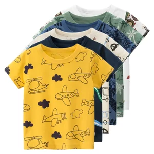 Коллекция 2023 года, Детская футболка для мальчиков и девочек, детские рубашки Детские хлопковые футболки с короткими рукавами и принтом машины для малышей, топы, одежда