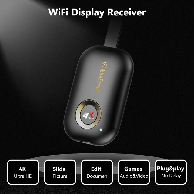 MiraScreen Miracast 4K 2.4G/5G tela sem fio dongle stick para iOS Android  NOVO