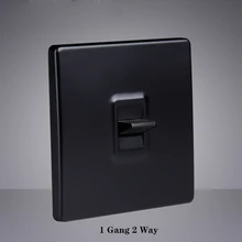 

Retro Toggle Black Switch Brass Lever Light Switch 1 2 3 4 Gang 2 Way Wall Power Switch Panel Wall Socket