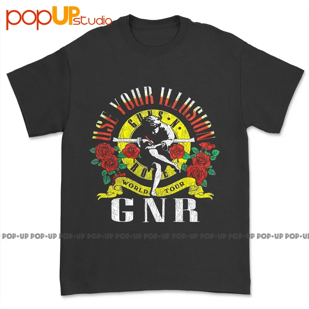 

Guns N' Roses Illusion World Tour T-Shirt2024 High quality Brand T shirt Casual Short sleeve O-neck Fashion Printed 100% Cotton