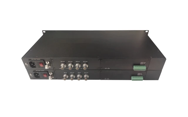 Professional Broadcast Grade 2 Channels 3G SDI Video Optic Fiber Transceiver Transmitter and Receiver Kit