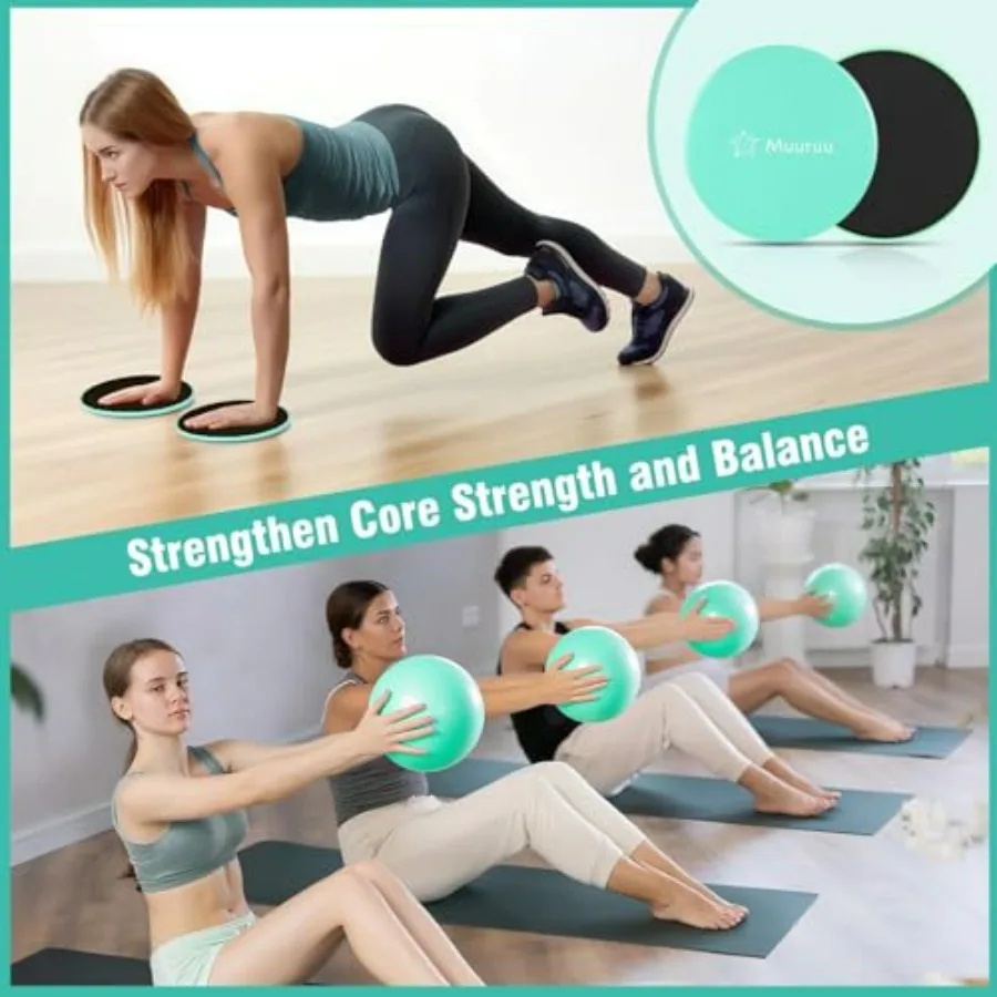 Equipment Kit Home Workout, Pilates Ring And Ball Set For Women, 14'' Magic Circle Essentials Accessories Kit, Wris_voghion.com