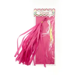 Rose Gold Iridescent DIY Tissue Paper Tassel Garland Set - Party Decoration Supplies (Hot pink)
