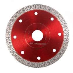 Disque de coupe en diamant rouge Super fin de 125mm, pour couper les carreaux, le grès, la porcelaine, le granit, outil rotatif 