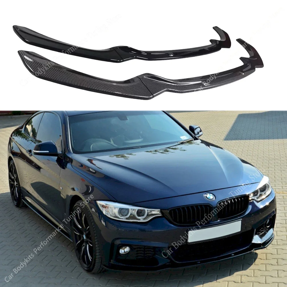

For Bmw F32 F33 F36 3Pcs Maxton Style Front Bumper Lip Spoiler Splitter 4 Series 420i 430d 435d 435i 440i 2014-2020 Tuning
