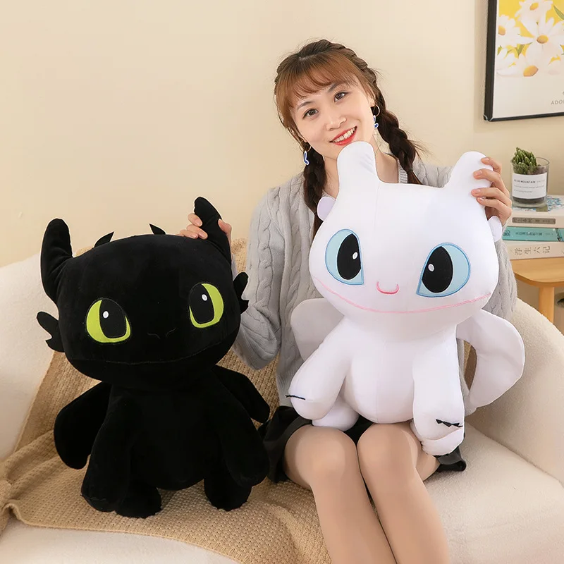Large Toothless Dragon Body Pillow Cute Cartoon Dragon Plush Toy Soft Decorative Throw Pillow Cushion Anime Stuffed Doll Decor plush doll body pillow