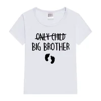 Only Child Big Brother Sister To Be Pregnancy Announcement Tshirt Kids Short Sleeve Kid T-shirt Children Cotton Casual Tees Top 4