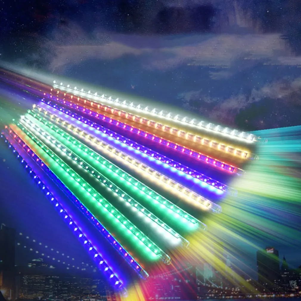 

Waterproof LED Meteor Shower Rain Lights Falling String Lights For Outdoor Home Garden Party Wedding Party Decor Tree