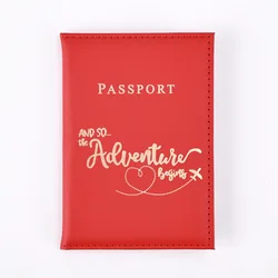 Deluxe 2024 Travel Passport Holder with Stylish Letter Print (Red)