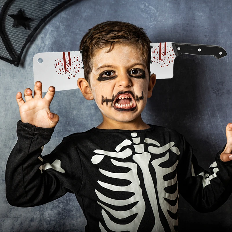 4 Halloween-Haarreifen Set – Gruselige Motive (Axt, Spritze, Messer, Schraubenschlüssel), Für Kinder & Erwachsene