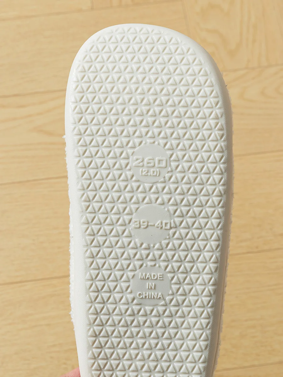 Niedliche Hausschuhe für Damen, Winter, Zuhause, exquisit, kleines Herz, Liebe, flauschig, warm, bequem, rutschfest, flache Plüschschuhe, Mädchen-Geschenkliebhaber – Detail 4