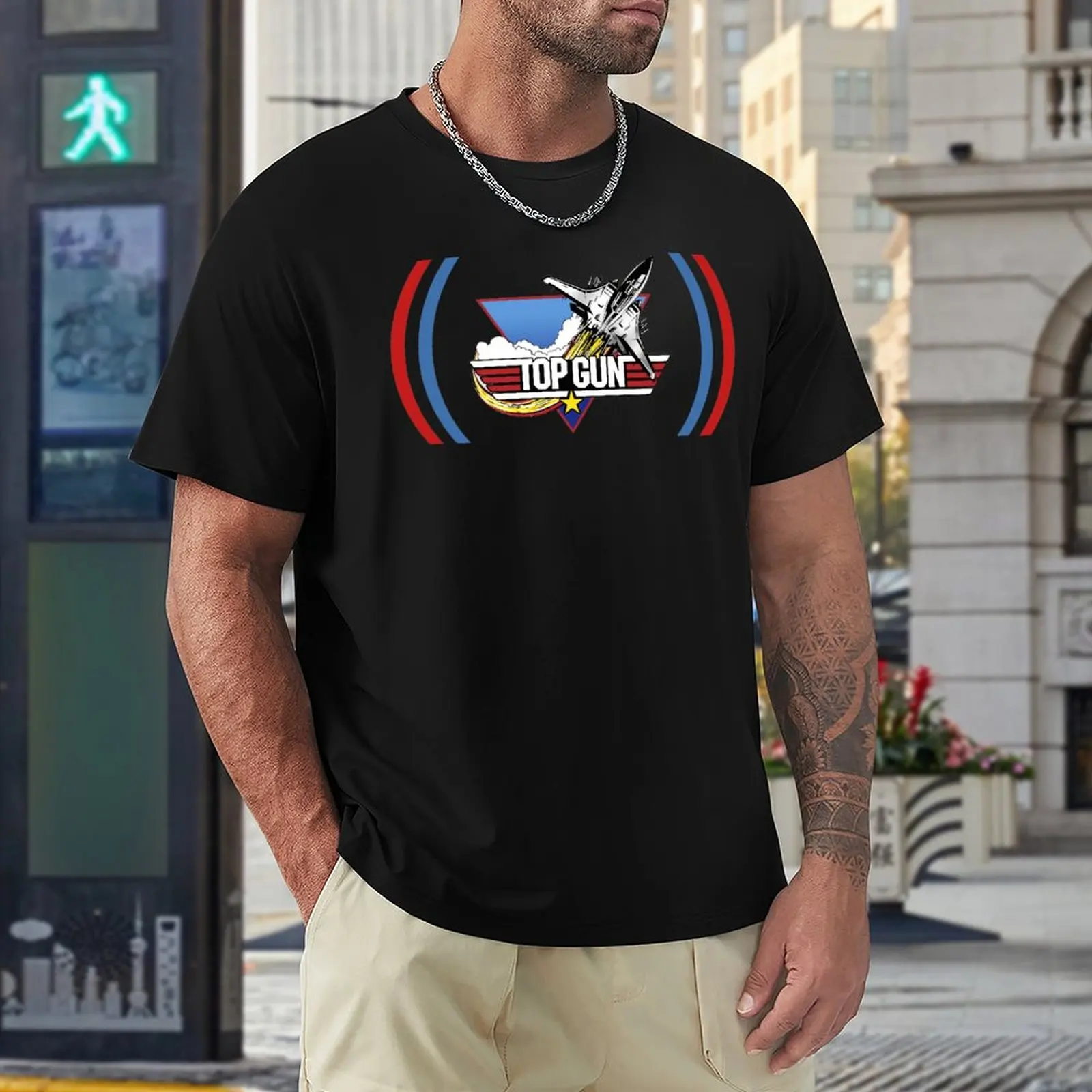 Top Gun Merch & Gifts In Vendita T-Shirt Girocollo Move Tees Vendita Calda Divertente Vintag Aactivity Competition Eur Size