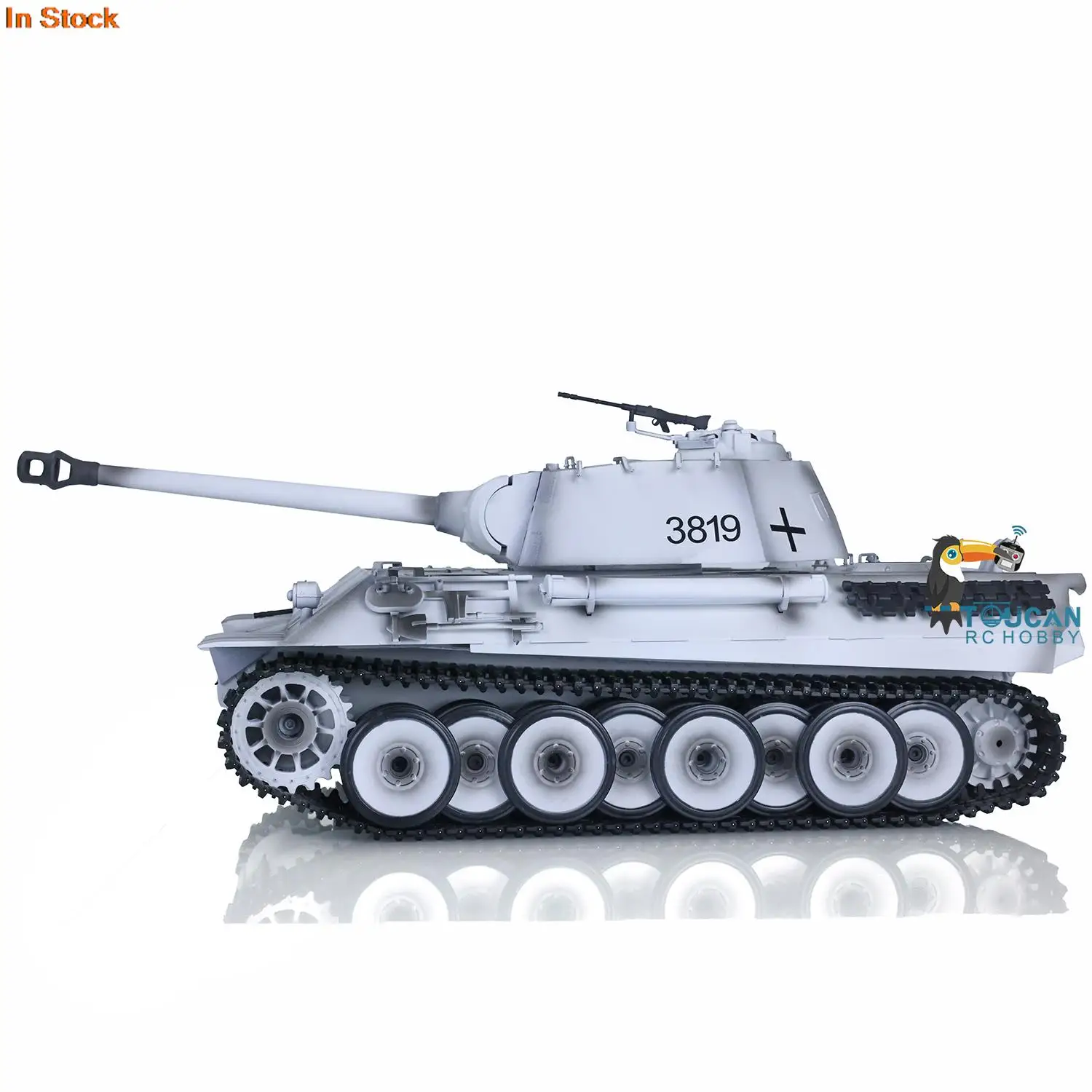 Heng Long 1/16 7.0 Upgraded FPV Camera German Panther V RTR RC Tank 3819 360° Turret Metal Sproket Wheels Tracks Idler TH17298 5