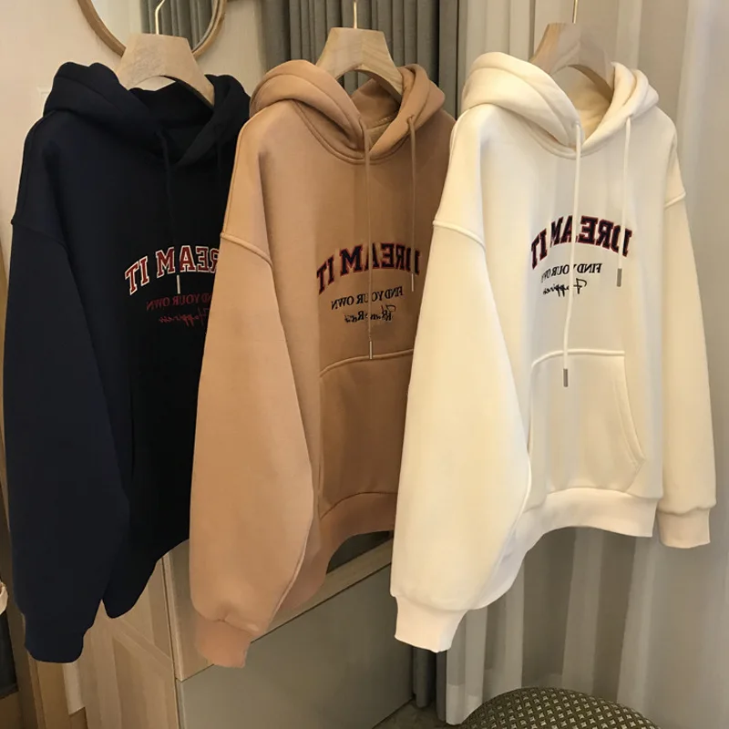 

Sweater for Women 2023 Spring and Autumn New Fashion Brand Design Sense Niche Loose Temperament Fleece-Lined Korean Style Hooded