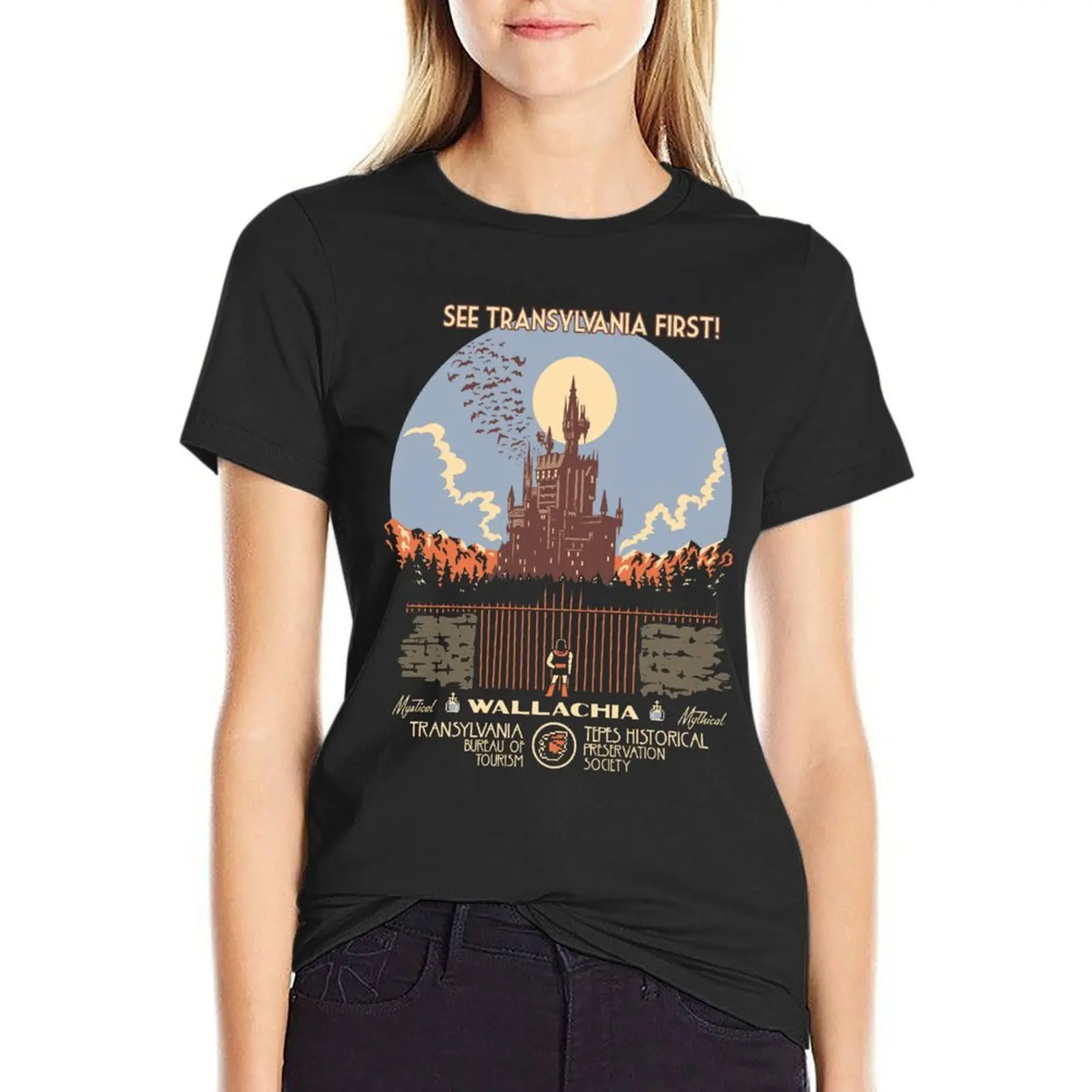 See Castlevania First! T-Shirt summer tops anime clothes Short sleeve tee aesthetic clothes white t-shirt dress for Women sexy