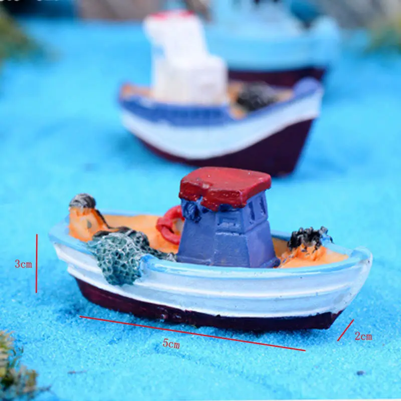 

Fishing Boat Ship Toy Craft Home Tabletop Decoration 2*3*5cm At Random Miniature Mini Model Universal Hot Nice
