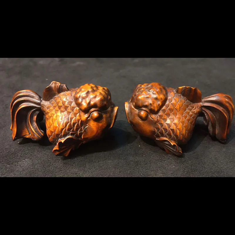 

Q4310-2,3 "фигурка из бокса хорошего качества, ручная резьба, пара рыбок золота