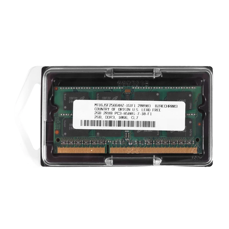 DDR3 노트북 메모리 램, 2RX8 PC3-8500S, 1066Mhz, 204 핀, 1.5V